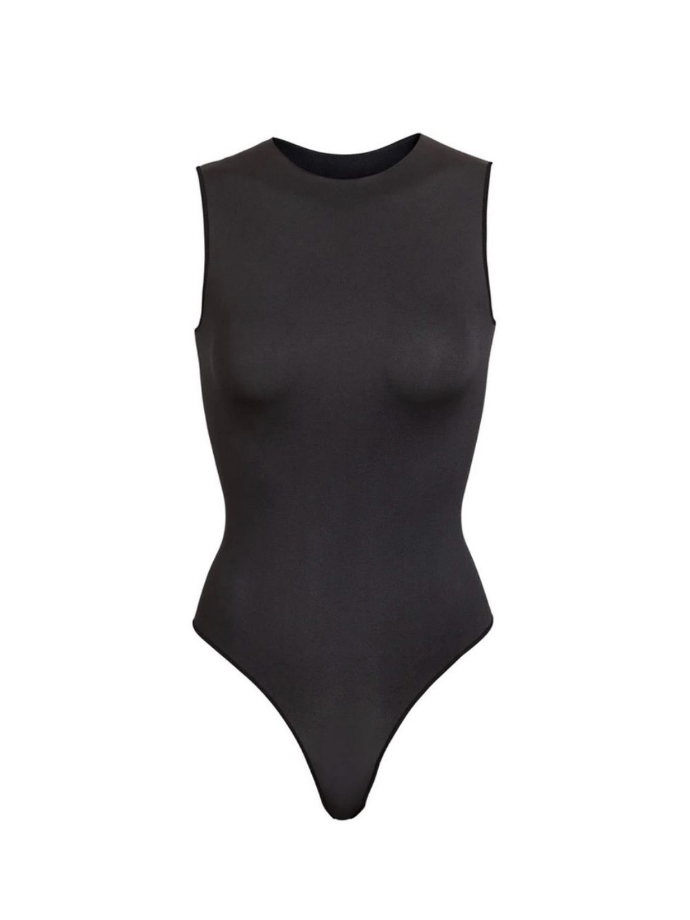 SKIMS Black Sleeveless Crew Neck Bodysuit